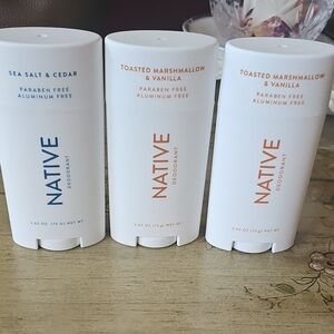 Native Skincare Trio - Sea Salt & Cedar, Toasted Marshmallow & Vanilla NWT